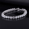 Dames crystal tennisarmband - verfijnde zilver- en goudafwerking, uitstekend voor formele gelegenheden