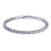 Dames crystal tennisarmband - verfijnde zilver- en goudafwerking, uitstekend voor formele gelegenheden