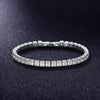 Dames crystal tennisarmband - verfijnde zilver- en goudafwerking, uitstekend voor formele gelegenheden