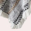Gebreide poncho - stijlvolle dameswrap met franjes
