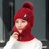 Gebreide balaclava met rits - dames winteraccessoire