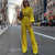 Elegante dames jumpsuit met lange mouwen en hoge hals - veelzijdige outfit voor casual of formele gelegenheden