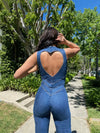 Denim jumpsuit - trendy blauwe dames overall