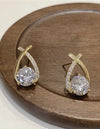 Sprankelende kristallen - gouden elegante damesoorbellen - Bakkermode.nl