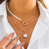 Parelketting set - elegante gelaagde dames sieraden - Bakkermode.nl