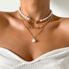 Parelketting set - elegante gelaagde dames sieraden - Bakkermode.nl