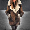 Dames aviator winterjas - gevoerde jas met imitatiebont kraag - Bakkermode.nl