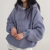 Oversized hoodie - damestrui met capuchon en buidelzak - Bakkermode.nl