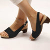 Dames wedge sandalen – ondersteunend schoeisel voor casual uitstapjes - trendy slingback ontwerp, dagelijks draagplezier