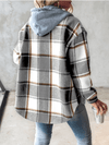 Geruite flanellen dames vest met capuchon - casual gelaagde look - Bakkermode.nl