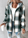 Geruite flanellen dames vest met capuchon - casual gelaagde look - Bakkermode.nl