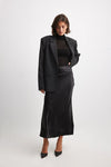Zijde midi rok - elegante rok voor dames met hoge split