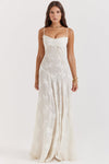 Florale maxi-jurk - elegante avondjurk voor dames