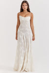Lace maxi jurk - elegante zwarte avondkleding