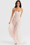 Lace maxi jurk - elegante zwarte avondkleding