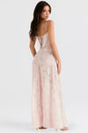 Lace maxi jurk - elegante zwarte avondkleding