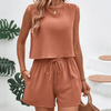 2-delige casual loungewear set voor dames - zachte stof, stijlvolle zomeroutfit