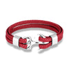 Ankerarmband - gevlochten leren damespolsaccessoire - Bakkermode.nl