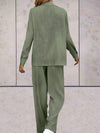 2-delige dames lounge set - stijlvolle en ontspannen blouse met broek voor casual avonden