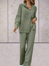 2-delige dames lounge set - stijlvolle en ontspannen blouse met broek voor casual avonden