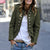 Militaire blazer - getailleerd dames jasje met gouden knopen en schouderdetails - Bakkermode.nl