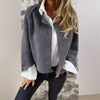 Elegante dames jas - korte wollen jas met ronde hals en knoopdetails - Bakkermode.nl