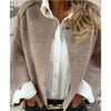 Elegante dames jas - korte wollen jas met ronde hals en knoopdetails - Bakkermode.nl