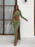 Asymmetrische jurk met cut-out en hoge split - Bakkermode.nl