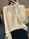 Gebreide cardigan - dames vest met ajourpatroon en knoopsluiting - Bakkermode.nl