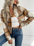 Dames geruite flanellen overhemdjack - trendy cropped buitenjack voor vrouwen