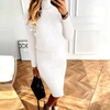 2-delig gebreid co-ords set - stijlvolle dames turtleneck top en midi rok - Bakkermode.nl