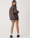 Oversized leren damesjas - stijlvolle buitenkleding - Bakkermode.nl