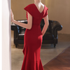 Elegante rode jurk - chique avondtoilet voor dames